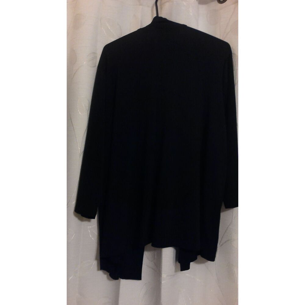Travel Elements Classic Black Open-Front Cardigan